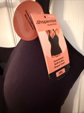 Essentials Sweetheart Bodifi Bra Shaper Cami — black shapermint bra shaper 3XL